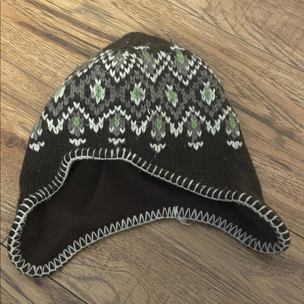 Joe Fresh Black and Green Kids Hat